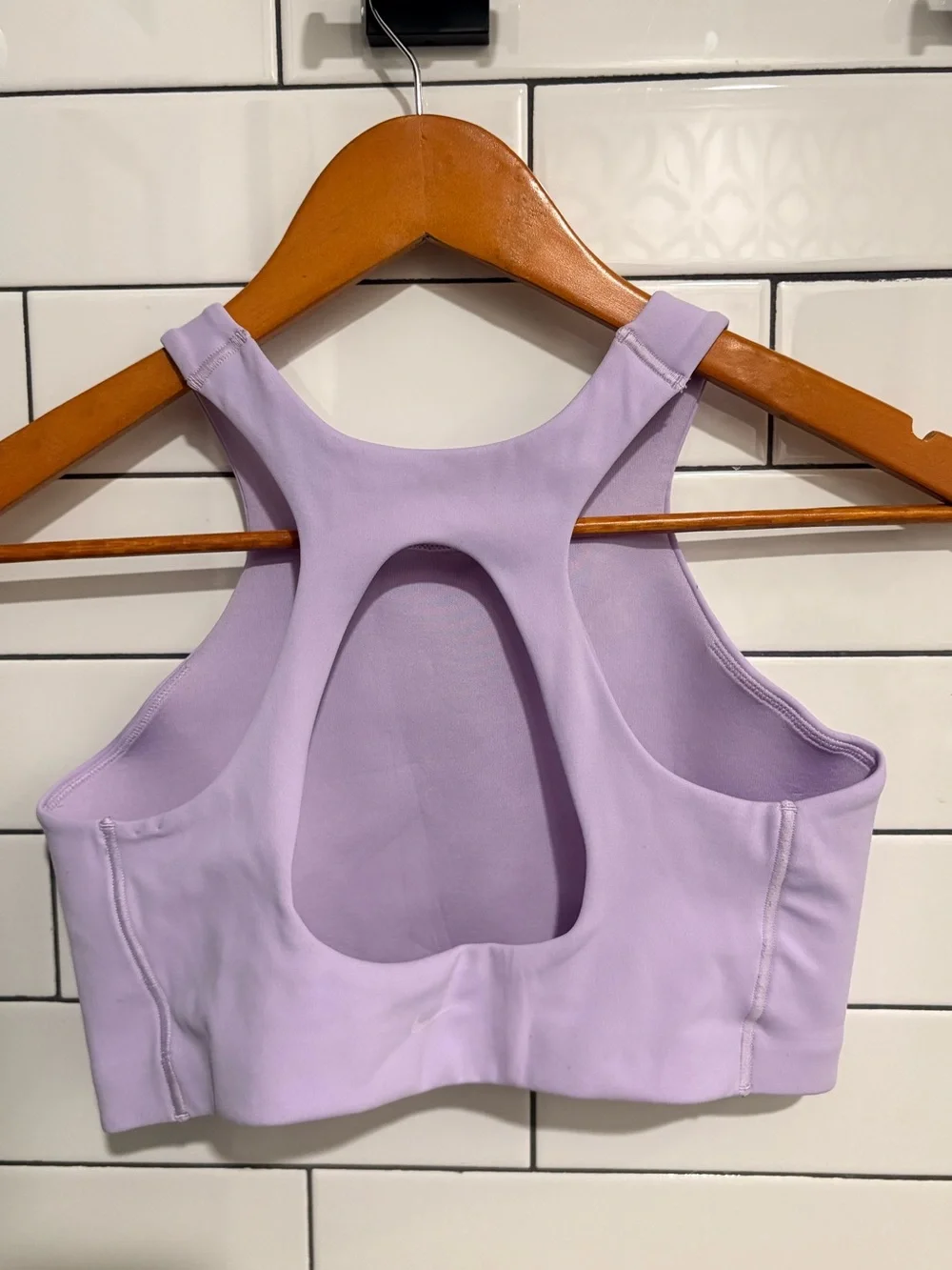 Nike Alate Dri Fit Lilac Cut out Racerback Bra Tank Top M